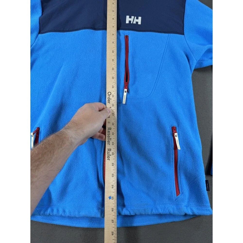 Helly Hansen Sitka Full Zip Fleece Jacket Mens Large Racer Blue Polartec Outdoor